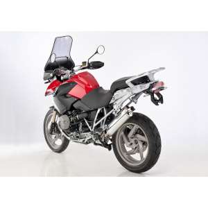 Scarico BMW R 1200 GS adventure anno  2010 - 2011 - 2012 - 2013   terminale di scarico HURRIC Rac 1 Slip on in Alluminio lucidato colore argento