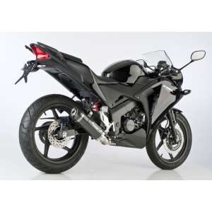 Scarico HONDA CBR125R 2011 - 2012 - 2013 - 2014 - 2015 - 2016  .  SHARK Street GP sistema completo terminale di scarico carbonio colore carbonio