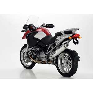 Scarico BMW R 1200 GS adventure anno  2006 - 2007 - 2008 - 2009   terminale di scarico HURRIC Rac 1 Slip on in Alluminio lucidato colore argento