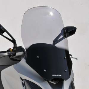 Parabrezza cupolino alto protezione maggiorata  (65 cm ) Ermax per X CITING 400 2017 - 2018 - 2019   dark black 