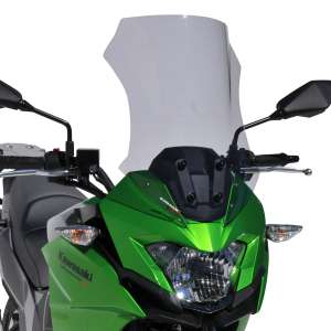 Parabrezza cupolino alto protezione maggiorata  (45 cm ) Ermax per VERSYS X 300 2017 - 2018 - 2019 - 2020  grigio 