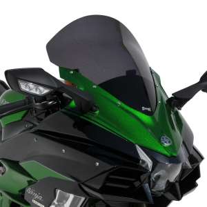 Parabrezza cupolino alto protezione maggiorata  (47cm ) Ermax per NINJA H2 SX SE 2018 - 2019 - 2020  trasparente 