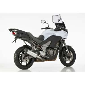 Scarico KAWASAKI Versys 1000 2012 - 2013 - 2014  .  SHARK DSX-5 Slip on terminale di scarico Alluminio lucidato/silenziatore acciaio inossidabile nero opaco rivestito colore argento