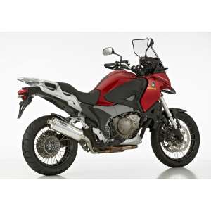Scarico HONDA VFR1200X Crosstourer anno  2012 - 2013 - 2014 - 2015   terminale di scarico HURRIC Rac 1 Slip on in Alluminio lucidato colore argento