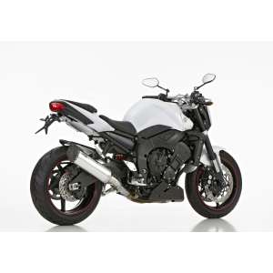 Scarico YAMAHA FZ1 2006 - 2007 - 2008 - 2009 - 2010 - 2011 - 2012 - 2013 - 2014 - 2015  .  SHARK DSX-5 Slip on terminale di scarico Alluminio lucidato/silenziatore acciaio inossidabile nero opaco rivestito colore argento