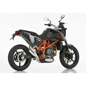 Scarico KTM 690 Duke R anno  2016 - 2017   terminale di scarico HURRIC Pro 2 Slip on in acciaio inossidabile lucidato colore argento