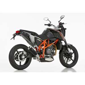 Scarico KTM 690 Duke R anno  2016 - 2017   terminale di scarico HURRIC Lap 1 Slip on in acciaio inossidabile rivestito/silenziatore acciaio inossidabile lucidato colore nero-opaco