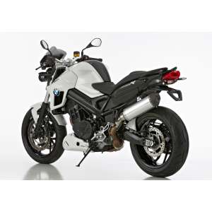 Scarico BMW F 800 R 2009 - 2010 - 2011 - 2012 - 2013 - 2014 - 2015 - 2016  .  SHARK DSX-5 Slip on terminale di scarico Alluminio lucidato/silenziatore acciaio inossidabile nero opaco rivestito colore argento
