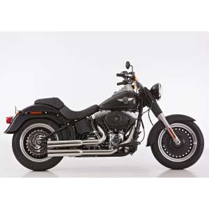 Scarico HARLEY DAVIDSON SOFTAIL Slim 2017 Sistema di scarico FALCON Double Groove sistema completo acciaio inossidabile lucidato colore argento