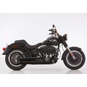 Scarico HARLEY DAVIDSON SOFTAIL Slim 2017 Sistema di scarico FALCON Double Groove sistema completo acciaio inossidabile rivestito colore nero-opaco