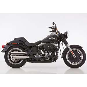 Scarico HARLEY DAVIDSON SOFTAIL Slim 2017 Sistema di scarico FALCON Double Groove Slip on acciaio inossidabile lucidato colore argento