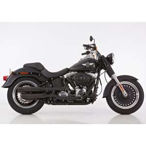 Scarico HARLEY DAVIDSON SOFTAIL Slim 2017 Sistema di scarico FALCON Double Groove Slip on acciaio inossidabile rivestito colore nero-opaco