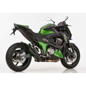 Scarico KAWASAKI Z800 anno  2013 - 2014 - 2015 - 2016   terminale di scarico HURRIC Pro 2 Slip on in acciaio inossidabile rivestito colore nero-opaco