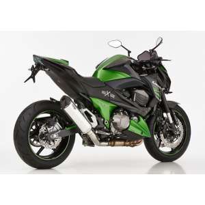 Scarico KAWASAKI Z800 2013 - 2014 - 2015 - 2016  .  SHARK DSX-5 Slip on terminale di scarico Alluminio lucidato/silenziatore acciaio inossidabile nero opaco rivestito colore argento
