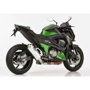Scarico KAWASAKI Z800 anno  2013 - 2014 - 2015 - 2016   terminale di scarico HURRIC Rac 1 Slip on in Alluminio lucidato colore argento