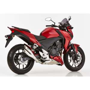 Scarico HONDA CB500X anno  2013 - 2014 - 2015 - 2016   terminale di scarico HURRIC Pro 2 Slip on in acciaio inossidabile lucidato colore argento