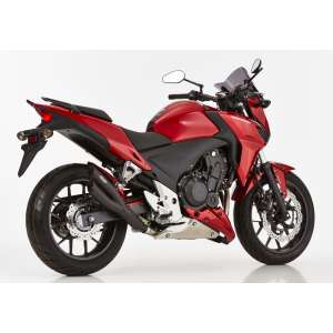 Scarico HONDA CB500X anno  2013 - 2014 - 2015 - 2016   terminale di scarico HURRIC Pro 2 Slip on in acciaio inossidabile rivestito colore nero-opaco