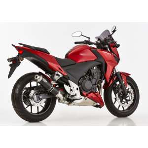 Scarico HONDA CB500X anno  2013 - 2014 - 2015 - 2016   terminale di scarico HURRIC Supersport Slip on in Alluminio anodizzato colore nero