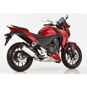 Scarico HONDA CB500X 2017 - 2018  .  SHARK DSX-5 Slip on terminale di scarico Alluminio lucidato/silenziatore acciaio inossidabile nero opaco rivestito colore argento