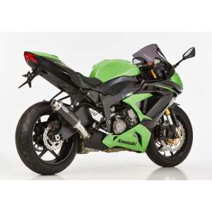 Scarico KAWASAKI ZX-6R 636 anno  2013 - 2014 - 2015 - 2016   terminale di scarico HURRIC Supersport Slip on in carbonio colore carbonio