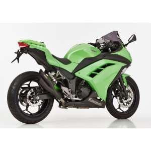 Scarico KAWASAKI Ninja 300 anno  2013 - 2014 - 2015 - 2016   terminale di scarico HURRIC Pro 2 Slip on in acciaio inossidabile rivestito colore nero-opaco