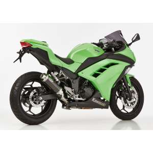 Scarico KAWASAKI Ninja 300 anno  2013 - 2014 - 2015 - 2016   terminale di scarico HURRIC Supersport Slip on in carbonio colore carbonio