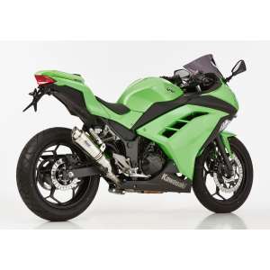 Scarico KAWASAKI Ninja 300 anno  2013 - 2014 - 2015 - 2016   terminale di scarico HURRIC SP Slip on in acciaio inossidabile lucidato colore argento