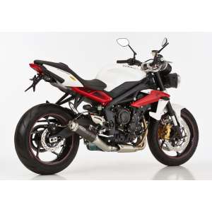 Scarico TRIUMPH Street Triple 2013 - 2014 - 2015 - 2016  .  SHARK Factory Slip on terminale di scarico carbonio colore carbonio