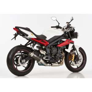 Scarico TRIUMPH Street Triple R anno  2013 - 2014 - 2015 - 2016   terminale di scarico HURRIC Supersport Slip on in carbonio colore carbonio