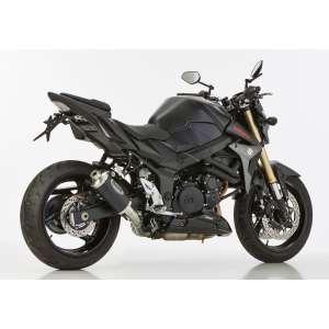 Scarico SUZUKI GSR 750 anno  2011 - 2012 - 2013 - 2014 - 2015 - 2016   terminale di scarico HURRIC Rac 1 Slip on in Alluminio anodizzato colore nero