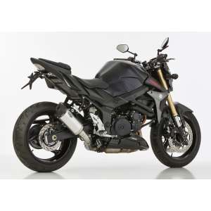 Scarico SUZUKI GSR 750 2011 - 2012 - 2013 - 2014 - 2015 - 2016  .  SHARK DSX-5 Slip on terminale di scarico Alluminio lucidato/silenziatore acciaio inossidabile nero opaco rivestito colore argento