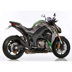 Scarico KAWASAKI Z1000 SX anno  2011 - 2012 - 2013 - 2014 - 2015 - 2016   terminale di scarico HURRIC Pro 2 Slip on in acciaio inossidabile rivestito colore nero-opaco