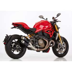 Scarico DUCATI Monster 1200 2014 - 2015 - 2016  .  SHARK Track Slip on terminale di scarico Alluminio anodizzato colore nero