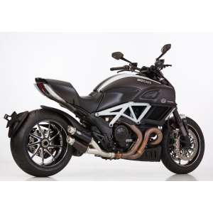 Scarico DUCATI Diavel 2011 - 2012 - 2013 - 2014 - 2015 - 2016  .  SHARK Track Slip on terminale di scarico Alluminio anodizzato colore nero