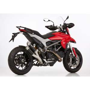 Scarico DUCATI Hyperstrada 821 2013 - 2014 - 2015  .  SHARK Track Slip on terminale di scarico Alluminio anodizzato colore nero