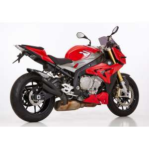 Scarico BMW S 1000 RR anno  2010 - 2011 - 2012 - 2013 - 2014   terminale di scarico HURRIC Pro 2 Slip on in acciaio inossidabile rivestito colore nero-opaco