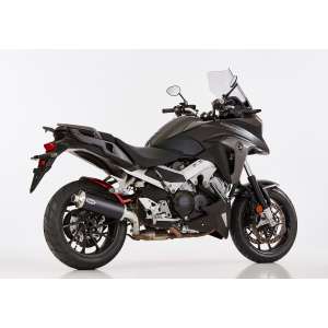Scarico HONDA VFR800F anno  2014 - 2015 - 2016   terminale di scarico HURRIC Rac 1 Slip on in Alluminio anodizzato colore nero