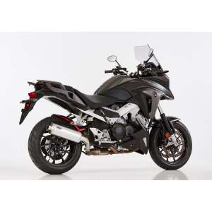 Scarico HONDA VFR800F anno  2014 - 2015 - 2016   terminale di scarico HURRIC Rac 1 Slip on in Alluminio lucidato colore argento