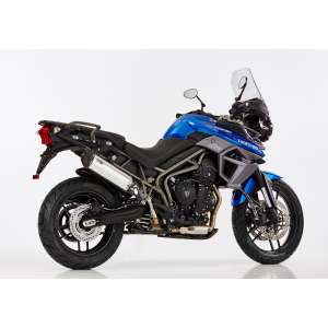 Scarico TRIUMPH Tiger 800 XC 2018.  SHARK DSX-5 Slip on terminale di scarico Alluminio lucidato/silenziatore acciaio inossidabile nero opaco rivestito colore argento