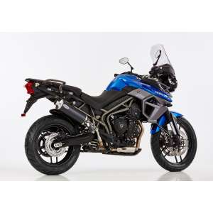 Scarico TRIUMPH Tiger 800 XRx anno  2015 - 2016   terminale di scarico HURRIC Rac 1 Slip on in Alluminio anodizzato colore nero
