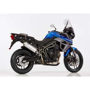 Scarico TRIUMPH Tiger 800 XRx anno  2015 - 2016   terminale di scarico HURRIC Rac 1 Slip on in Alluminio lucidato colore argento