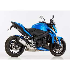 Scarico SUZUKI GSX-S 1000F 2017 - 2018  .  SHARK DSX-5 Slip on terminale di scarico Alluminio lucidato/silenziatore acciaio inossidabile nero opaco rivestito colore argento