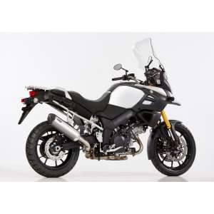 Scarico SUZUKI DL 1000 V-Strom 2017 - 2018  .  SHARK DSX-5 Slip on terminale di scarico Alluminio lucidato/silenziatore acciaio inossidabile nero opaco rivestito colore argento