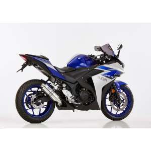 Scarico YAMAHA YZF-R3 anno  2015 - 2016   terminale di scarico HURRIC Supersport Slip on in Alluminio lucidato colore argento