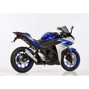 Scarico YAMAHA YZF-R3 anno  2015 - 2016   terminale di scarico HURRIC SP Slip on in acciaio inossidabile lucidato colore argento