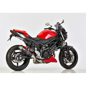 Scarico SUZUKI SV 650 anno  2016 - 2017 - 2018   terminale di scarico HURRIC Supersport Slip on in Alluminio anodizzato colore nero