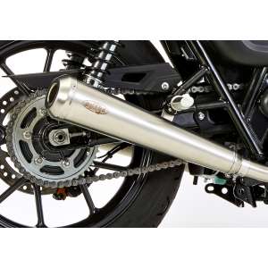 Scarico TRIUMPH Street Cup 2017 - 2018  .  SHARK Retro Slip on terminale di scarico acciaio inossidabile spazzolato colore argento