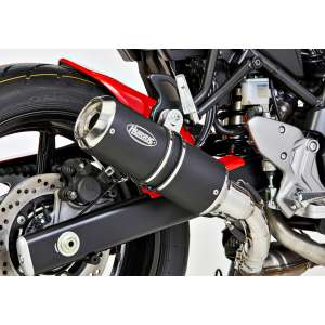 Scarico SUZUKI Gladius 650 anno  2009 - 2010 - 2011 - 2012 - 2013 - 2014 - 2015 - 2016   terminale di scarico HURRIC Lap 1 Slip on in acciaio inossidabile rivestito/silenziatore acciaio inossidabile lucidato colore nero-opaco