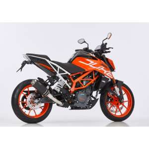 Scarico KTM 125 Duke anno  2017 - 2018   terminale di scarico HURRIC Lap 1 Slip on in acciaio inossidabile rivestito/silenziatore acciaio inossidabile lucidato colore nero-opaco