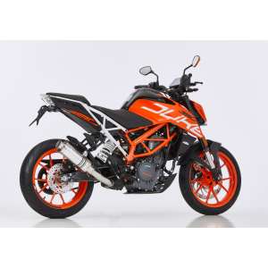 Scarico KTM 125 Duke anno  2017 - 2018   terminale di scarico HURRIC Supersport Slip on in Alluminio lucidato colore argento
